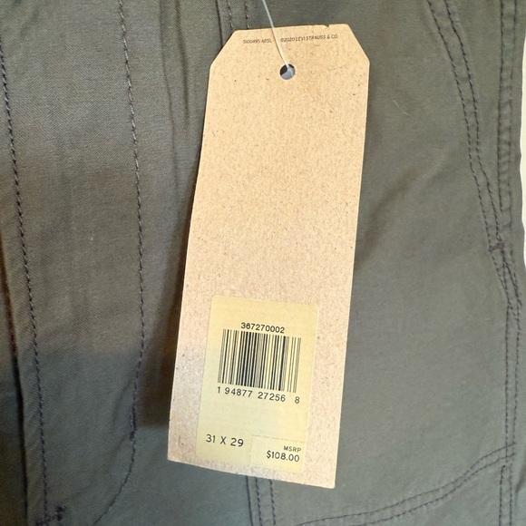 Levis Ribcage Straight Olive Green Cargo Pant NWT Size 31 - Picture 6 of 8
